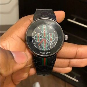 All Black Gucci Watch